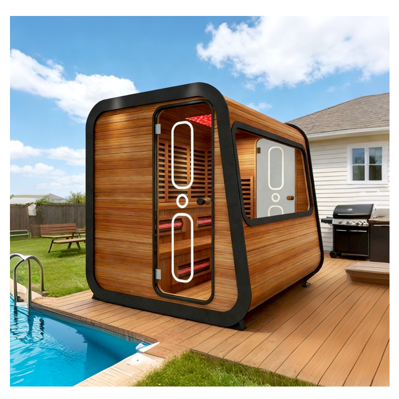 Modern Cube Infrared Sauna  Low EMF, Smart Control, Factory Direct