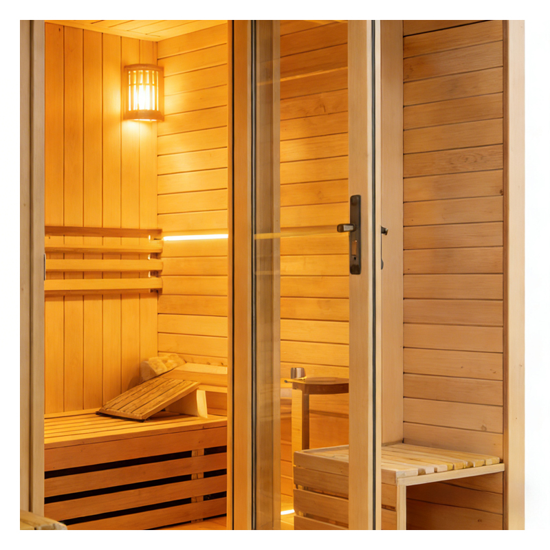 Factory Custom Outdoor Square Barrel Sauna  Wet Steam, Sauna Stove, Large Capacity for Multi-Person Use