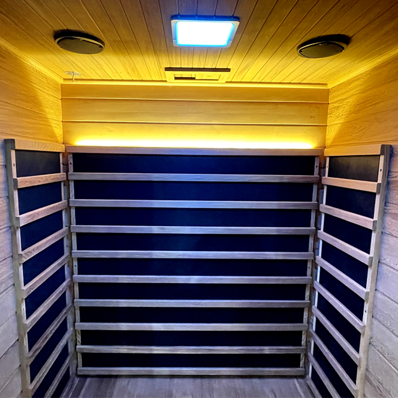 China Factory Direct | 2-Person Indoor Far Infrared Sauna Room with Carbon Plate Heating